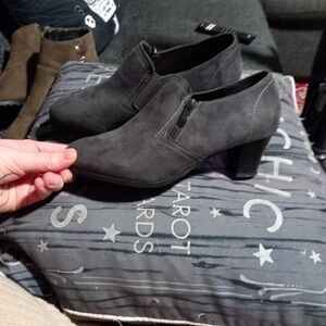 Elegant Charcoal Women's Heeled Boots